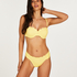 Polstret bikinitop med bøjle Scallop, gul