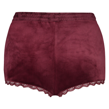 Velours Lace shorts, R&oslash;d