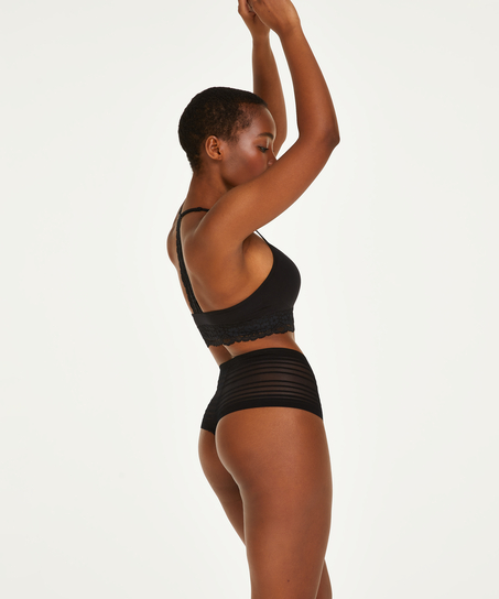 Invisible høj g-streng, sort