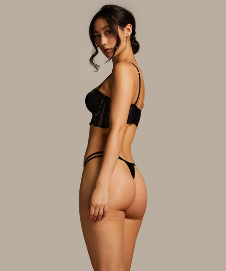 Formstøbt stropløs bøjle-bh Jamie, Sort