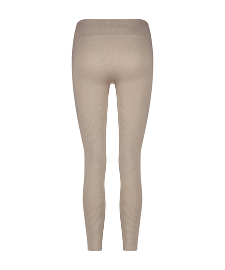 HKMX High waisted sømløse sportsleggings, Beige