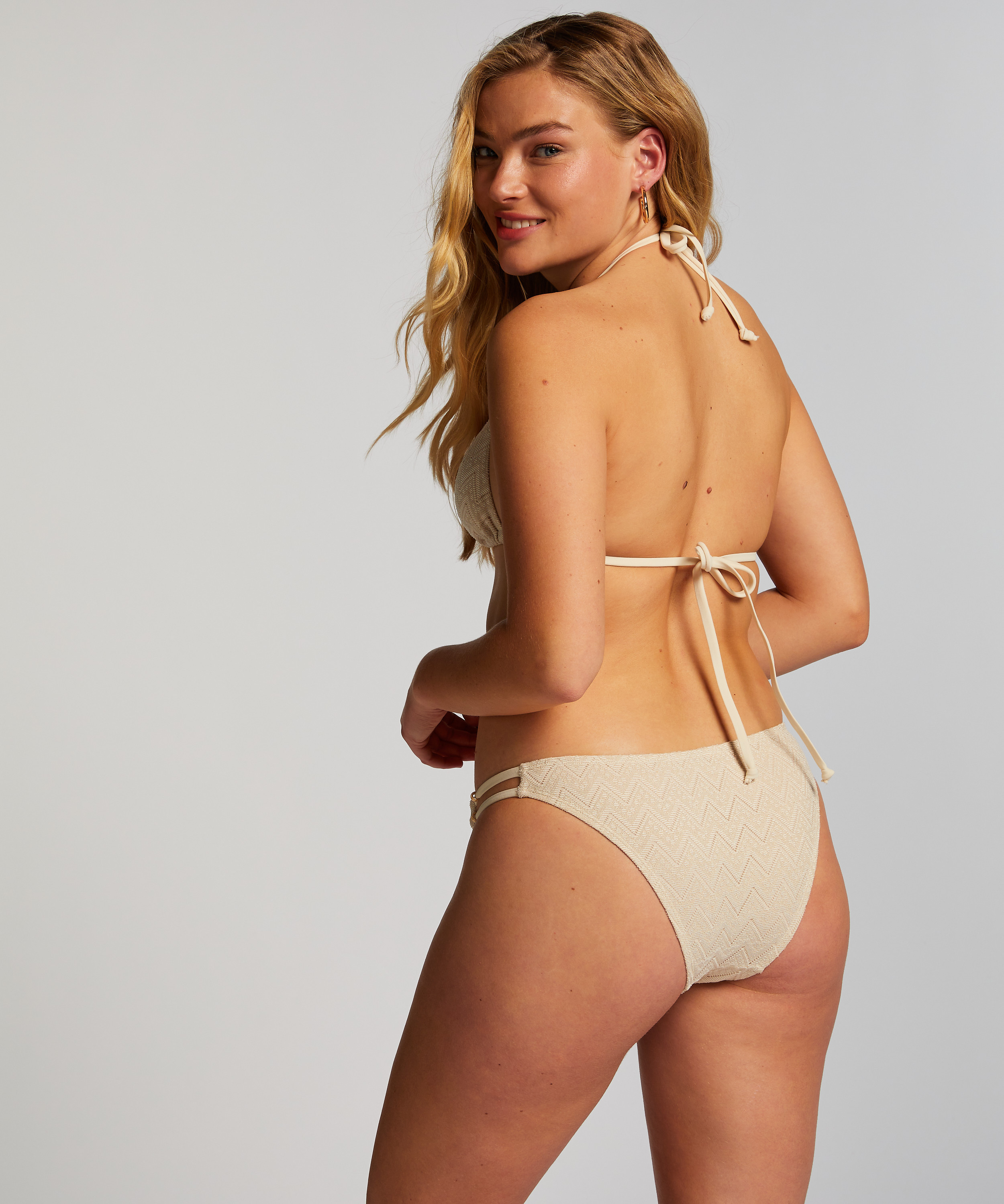 Triangle bikinitop hæklet, Hvid, main