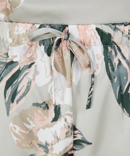 Pyjamasshorts satin, blå