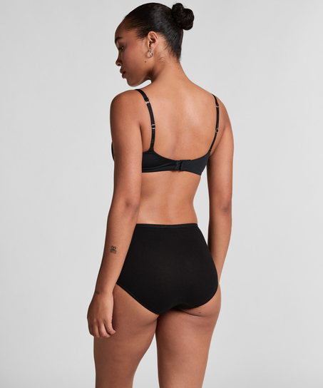 Superslip midi bomuld, sort