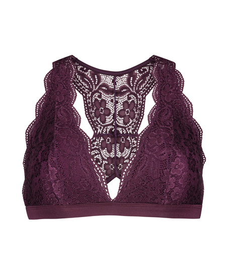 Bralette med halterneck og bryderryg, Lilla