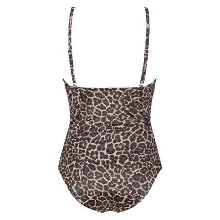 Leopard badedragt, Beige