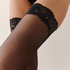 Stay-ups 30 Denier Lace Anti Ladder, Sort