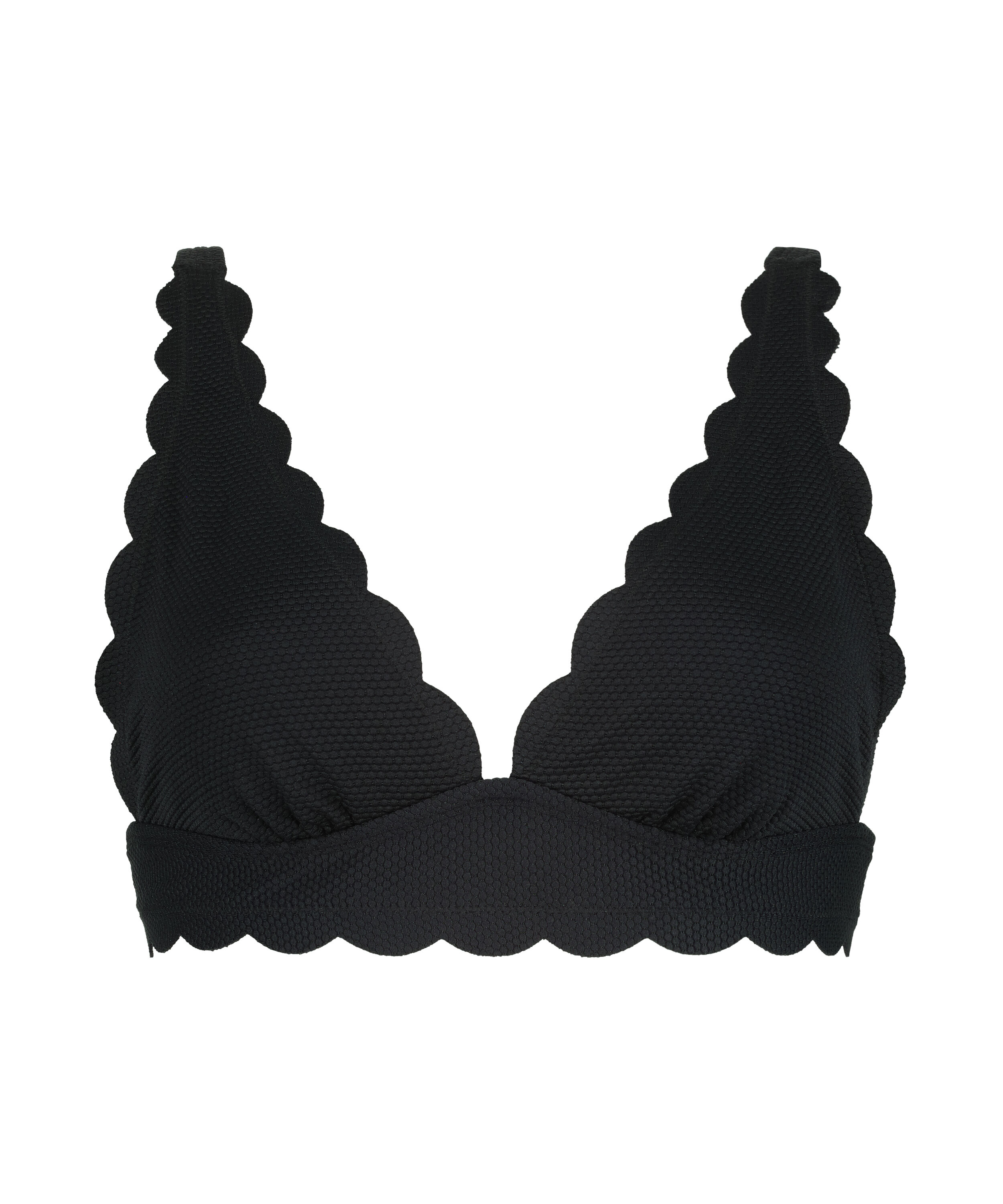 Triangle bikinitop Scallop, Sort