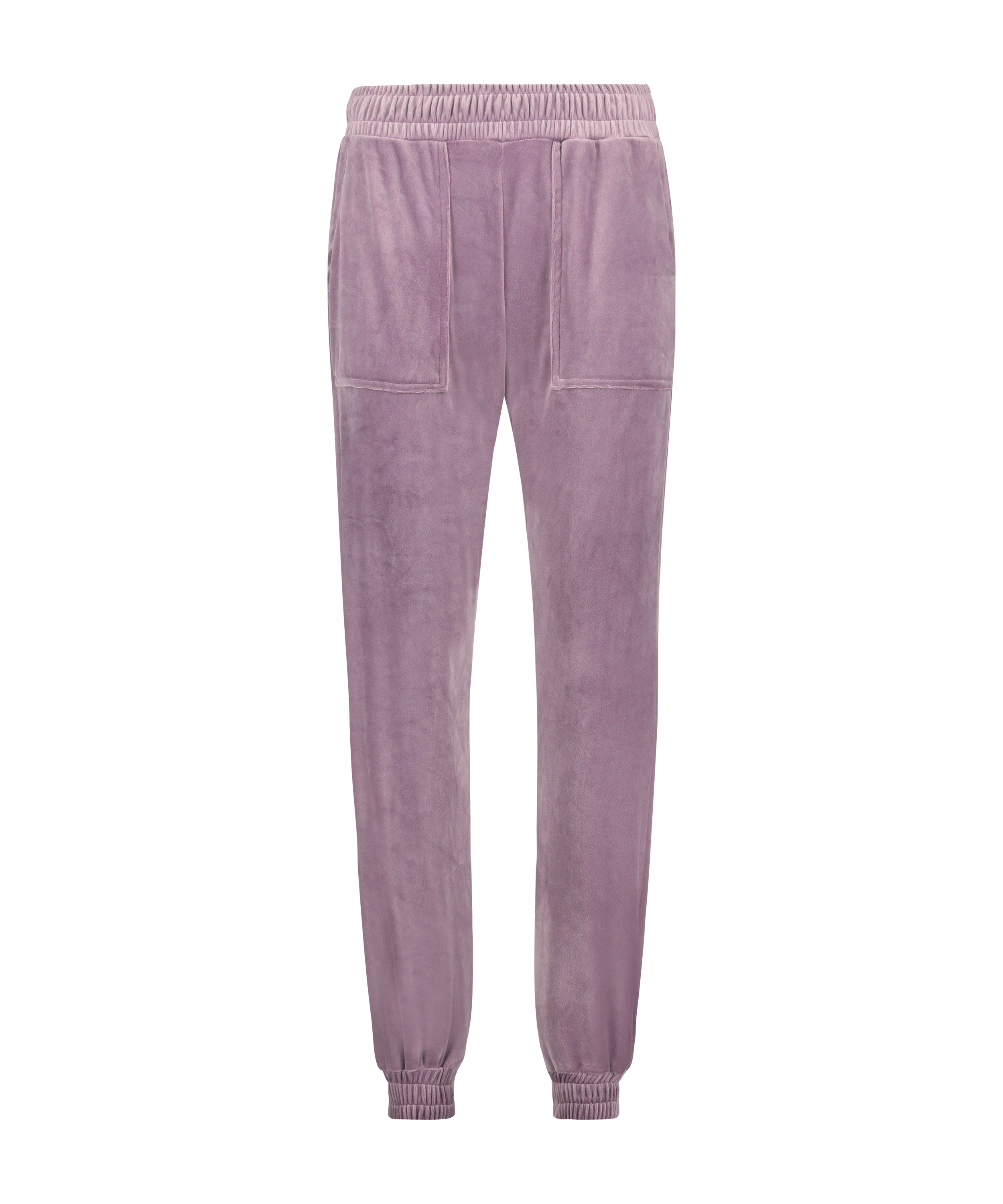 Tall joggingbukser velour, lilla, main