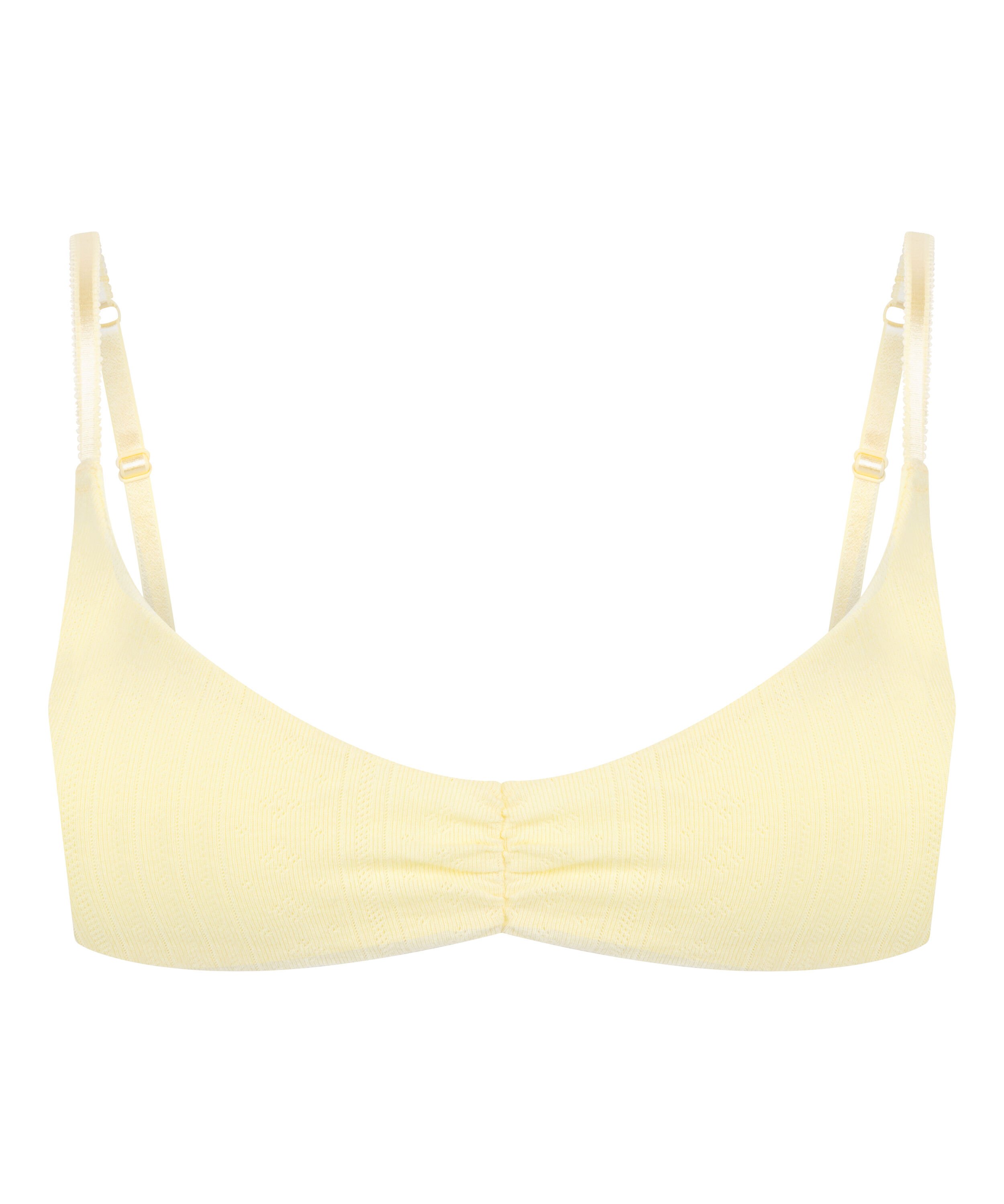 Pointelle bralette, Gul