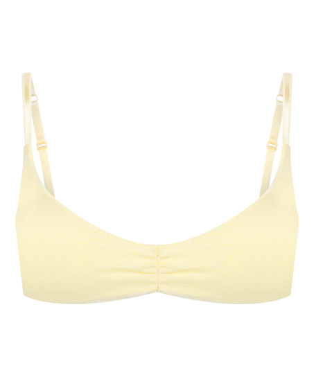 Pointelle bralette, Gul