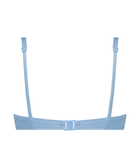 Ikke-formstøbt bikinitop med bøjle Scallop, Blå