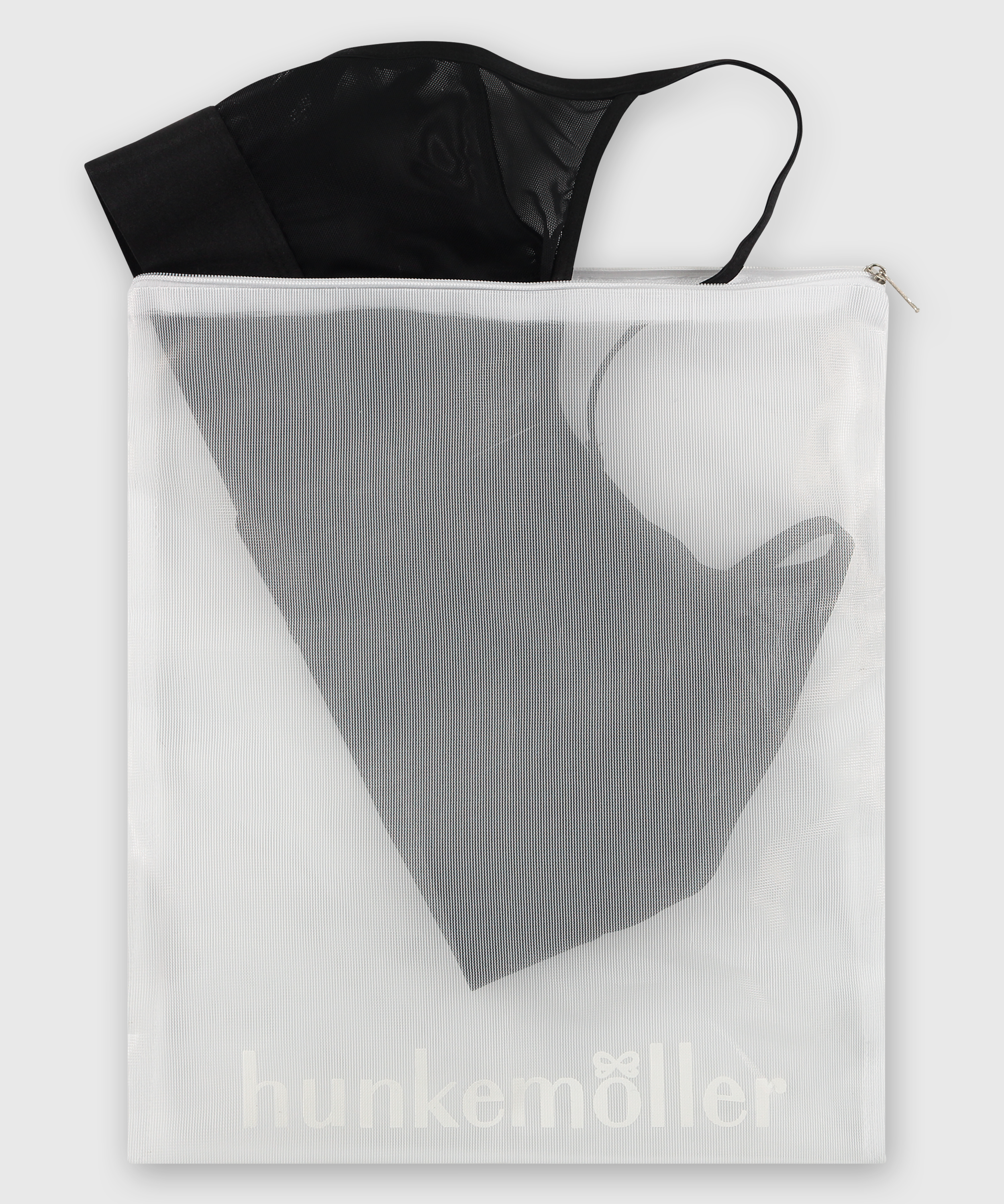 Vaskepose lynlås, Hvid, main