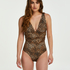 Badedragt Leopard, Brown