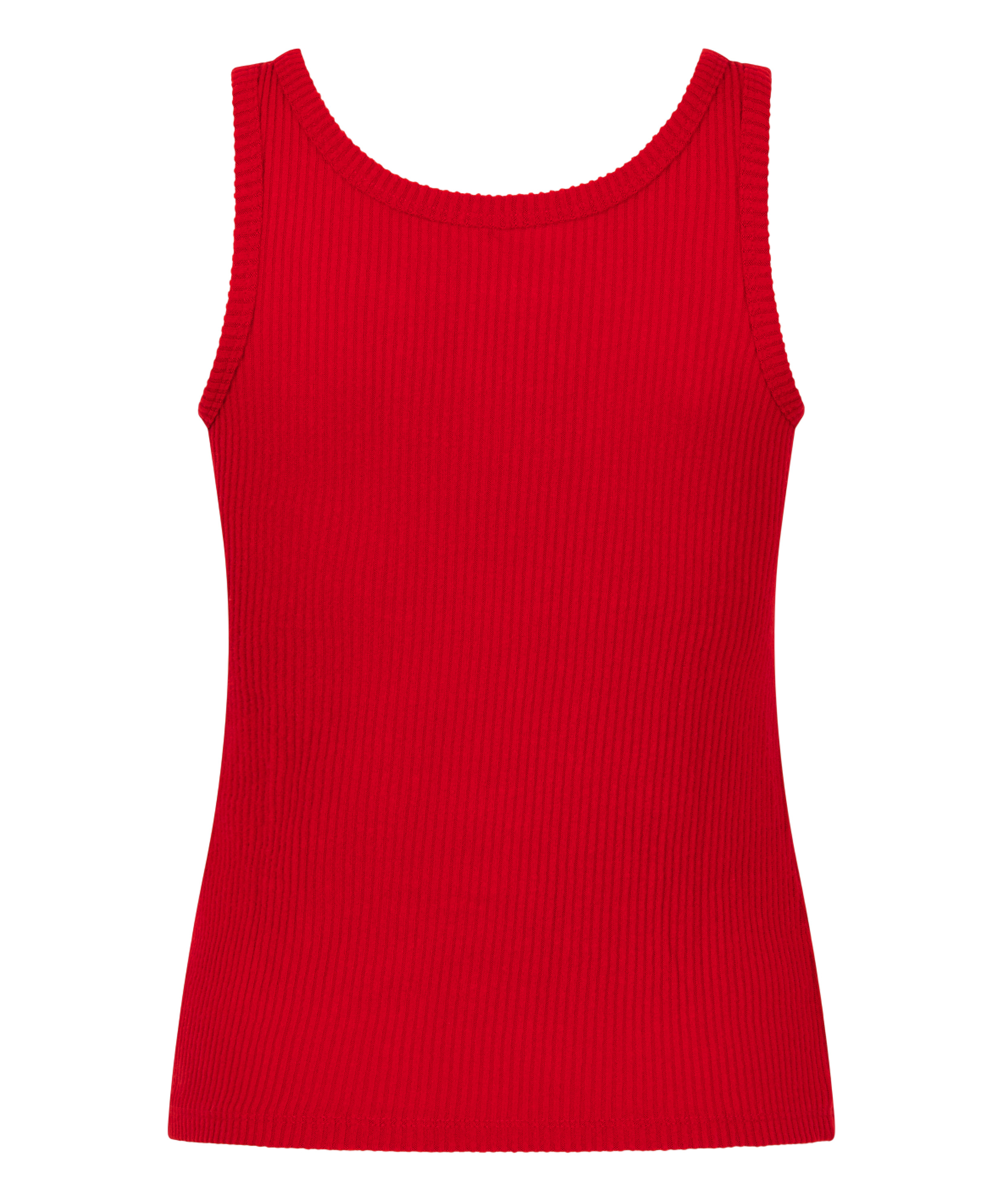 Singlet b&oslash;rstet jersey rib, R&oslash;d, main
