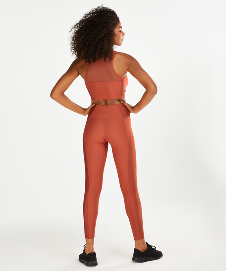 HKMX Sport cropped tanktop Shine on, Brun