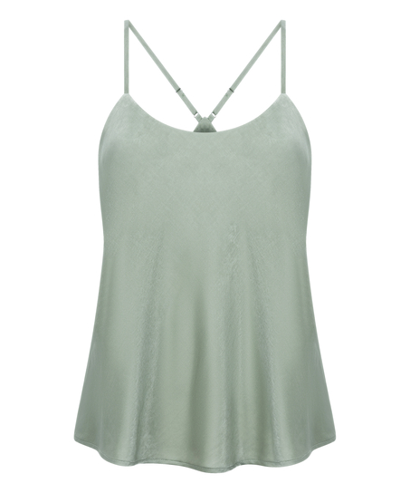 Cami top Satin Ayla, Gr&oslash;n