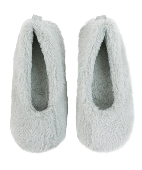 Ballerina i immiteret pels, grøn