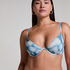 Ikke-formstøbt bikinitop med bøjle Lagoa, Blå