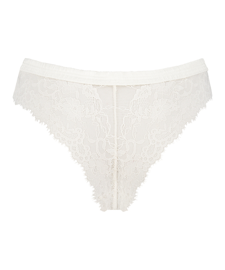 Brasiliansk trusse med høj udskæring Yvo, hvid