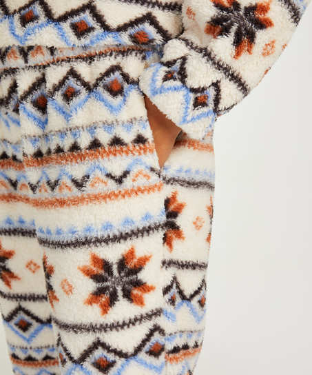 Joggingbukser Fleece, Hvid