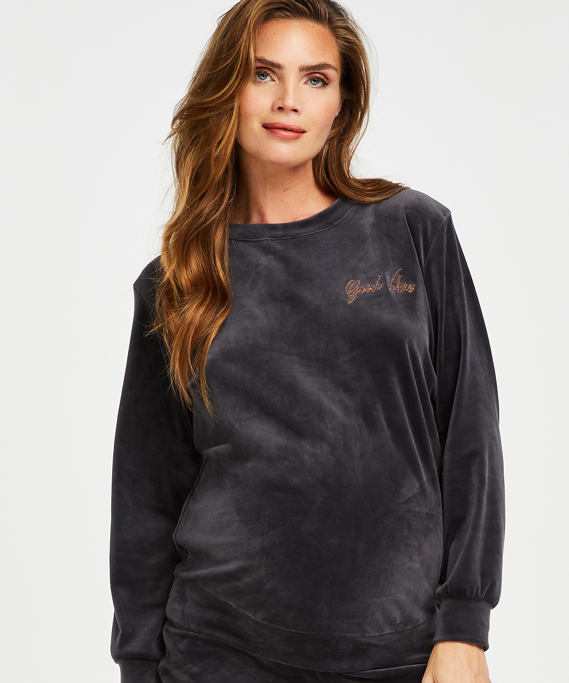 Graviditetstop Velours, Gr&aring;, main