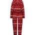 Flannel Fleece Onesie Fairisle, rød