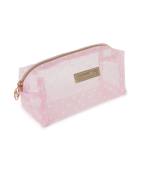 Dot Mesh makeuptaske, pink