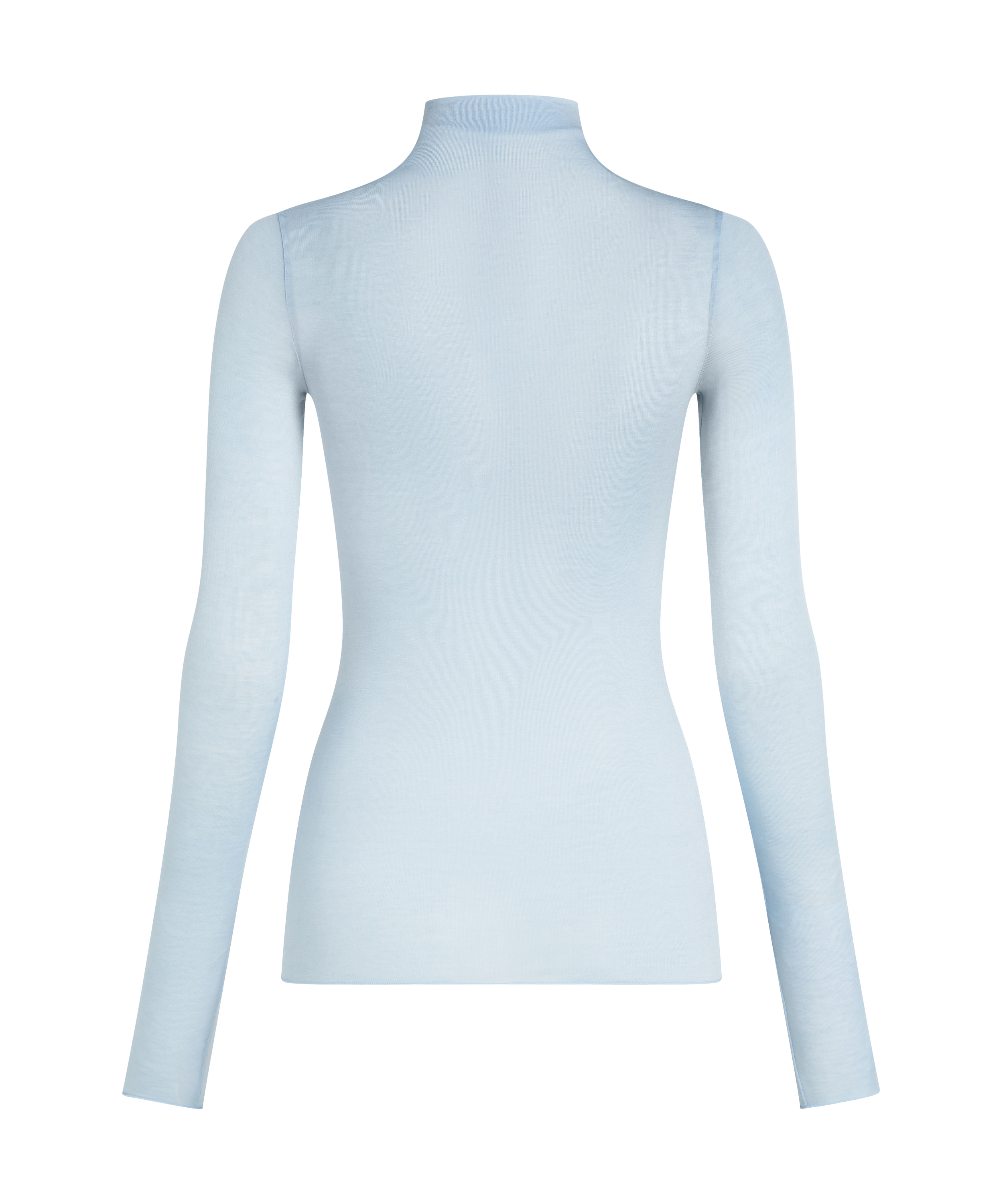 super soft rullekrave bluse med cashmere, Bl&aring;, main