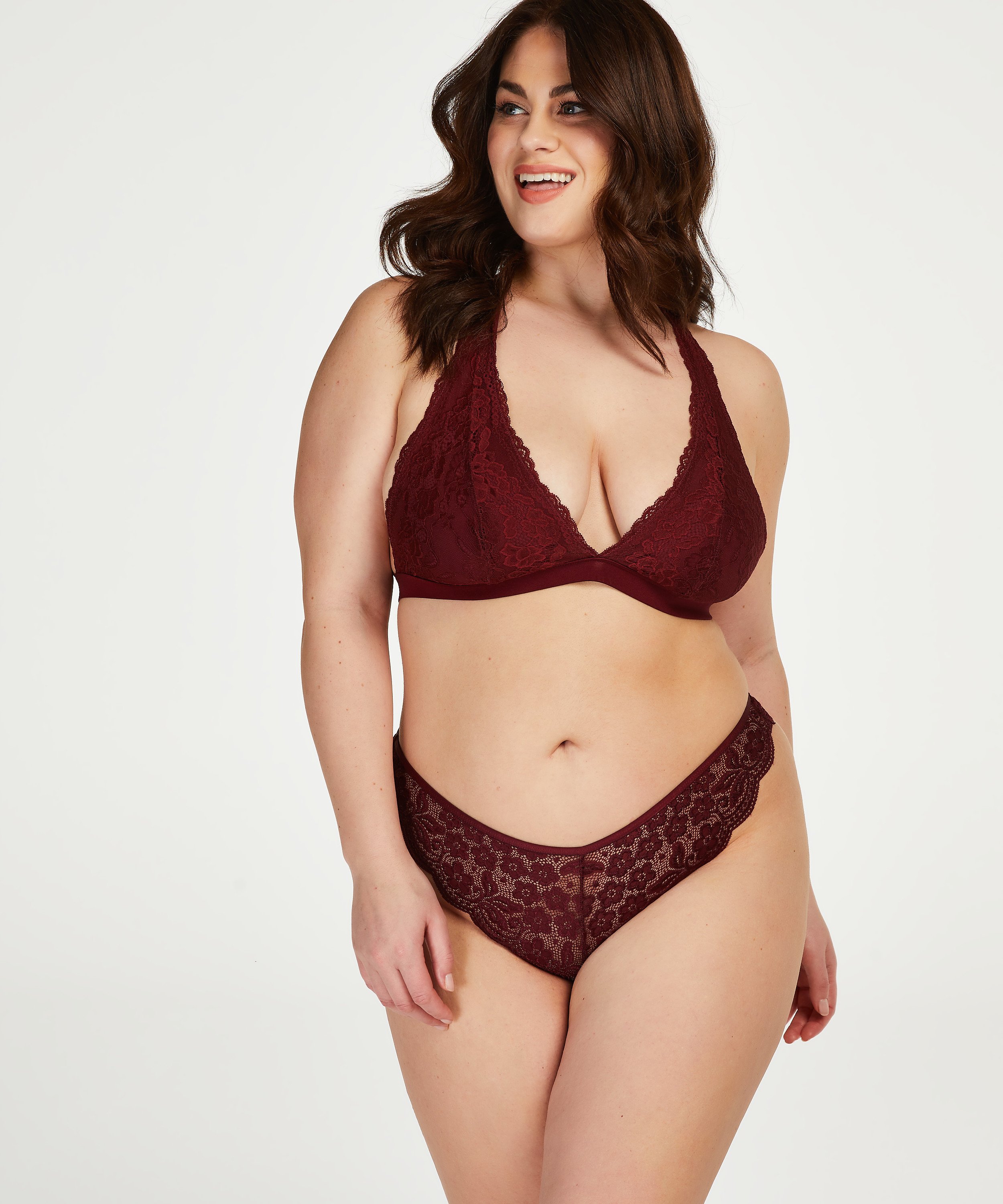 High leg brasiliansk trusse, rød, main