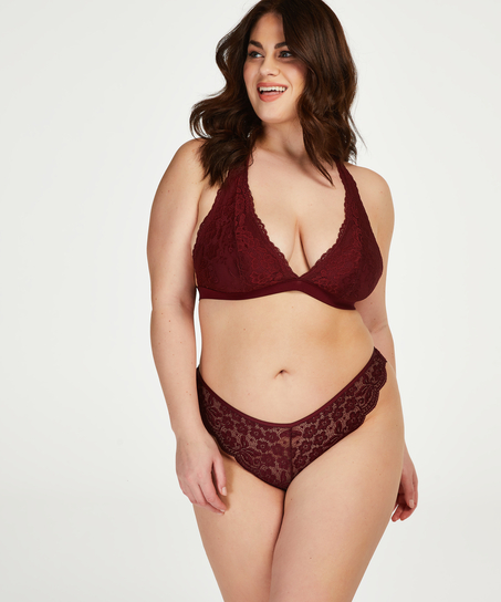 High leg brasiliansk trusse, rød