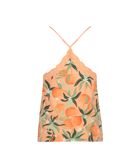 Cami top Woven Lace, Lyserød