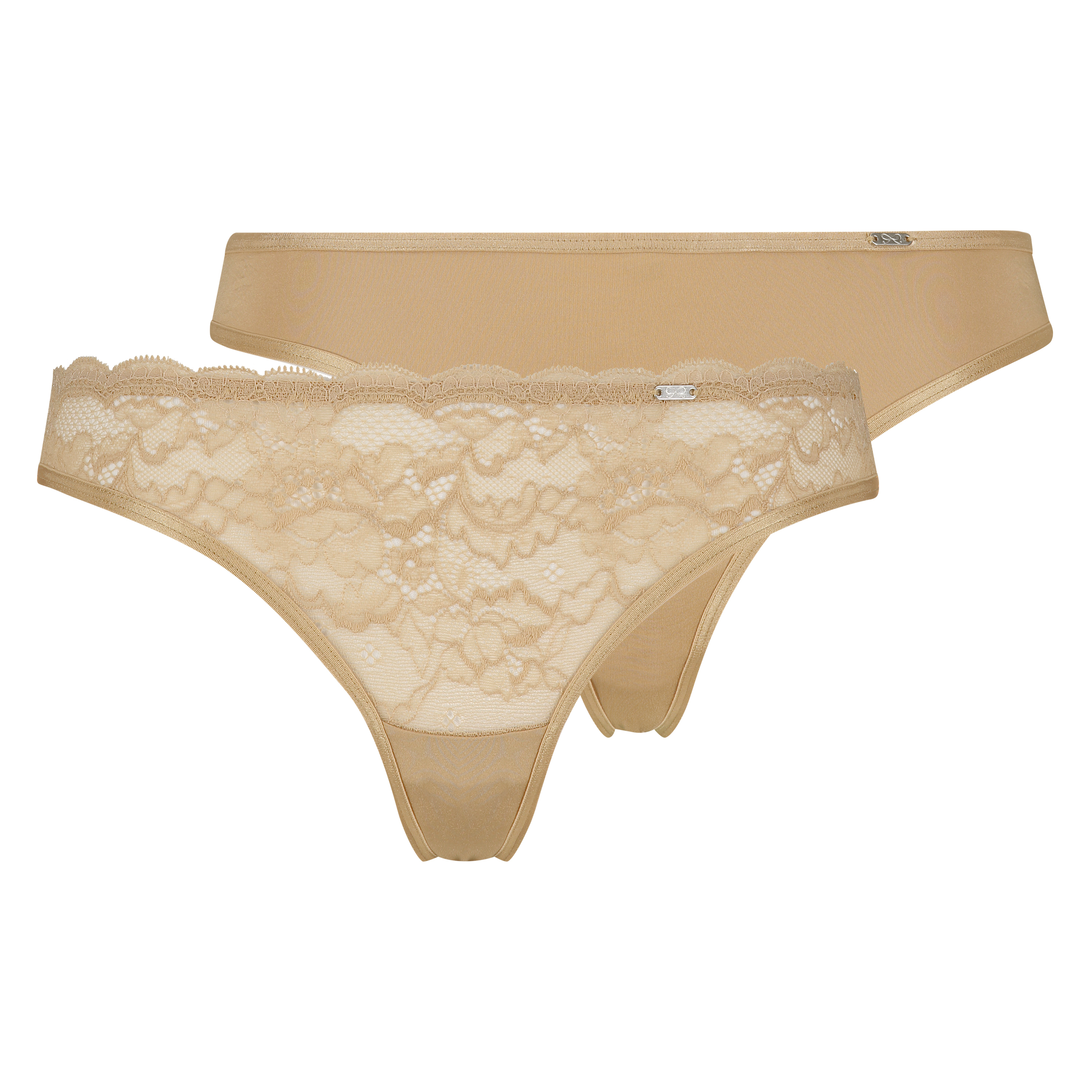 Angie g-streng, pakke med 2 stk., Beige, main