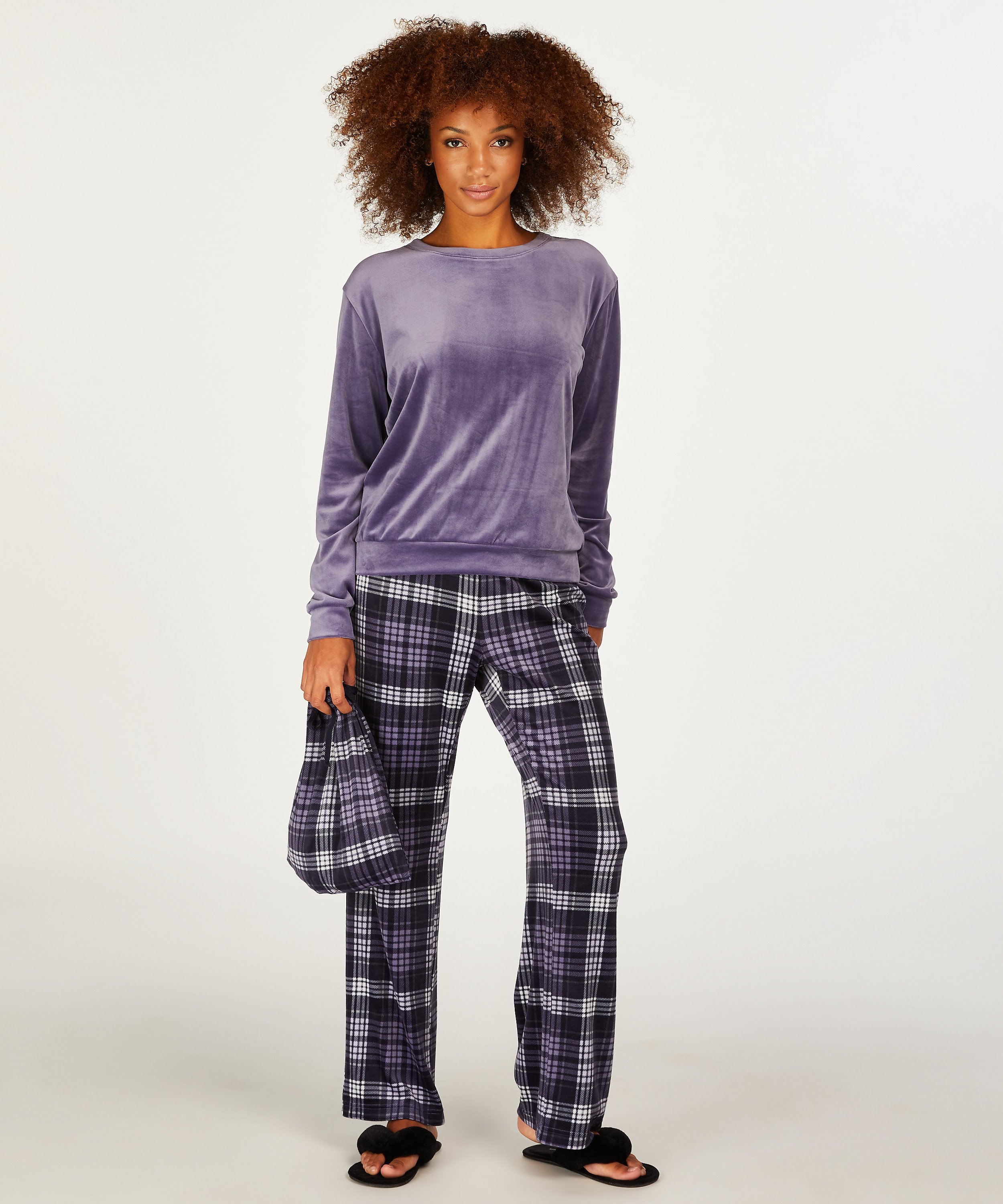 Pyjamasæt med taske, blå, main