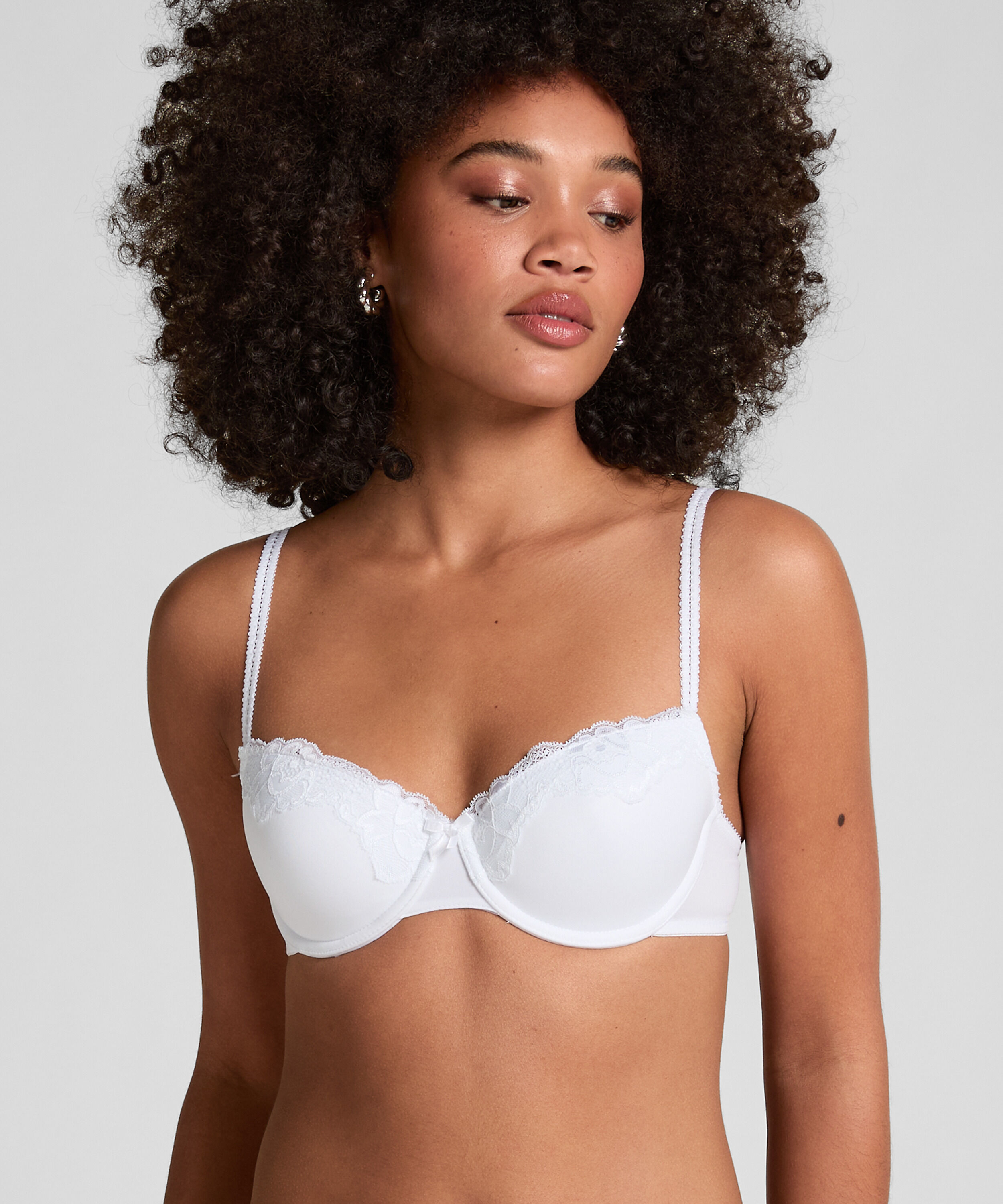 Formstøbt bøjle-bh Secret Lace, Hvid
