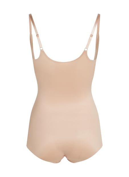 Opstrammende body i scuba-stof, Beige