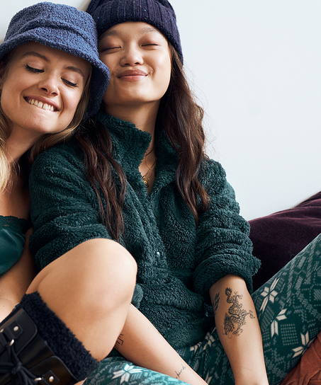 Cardigan Snuggle fleece, Bl&aring;