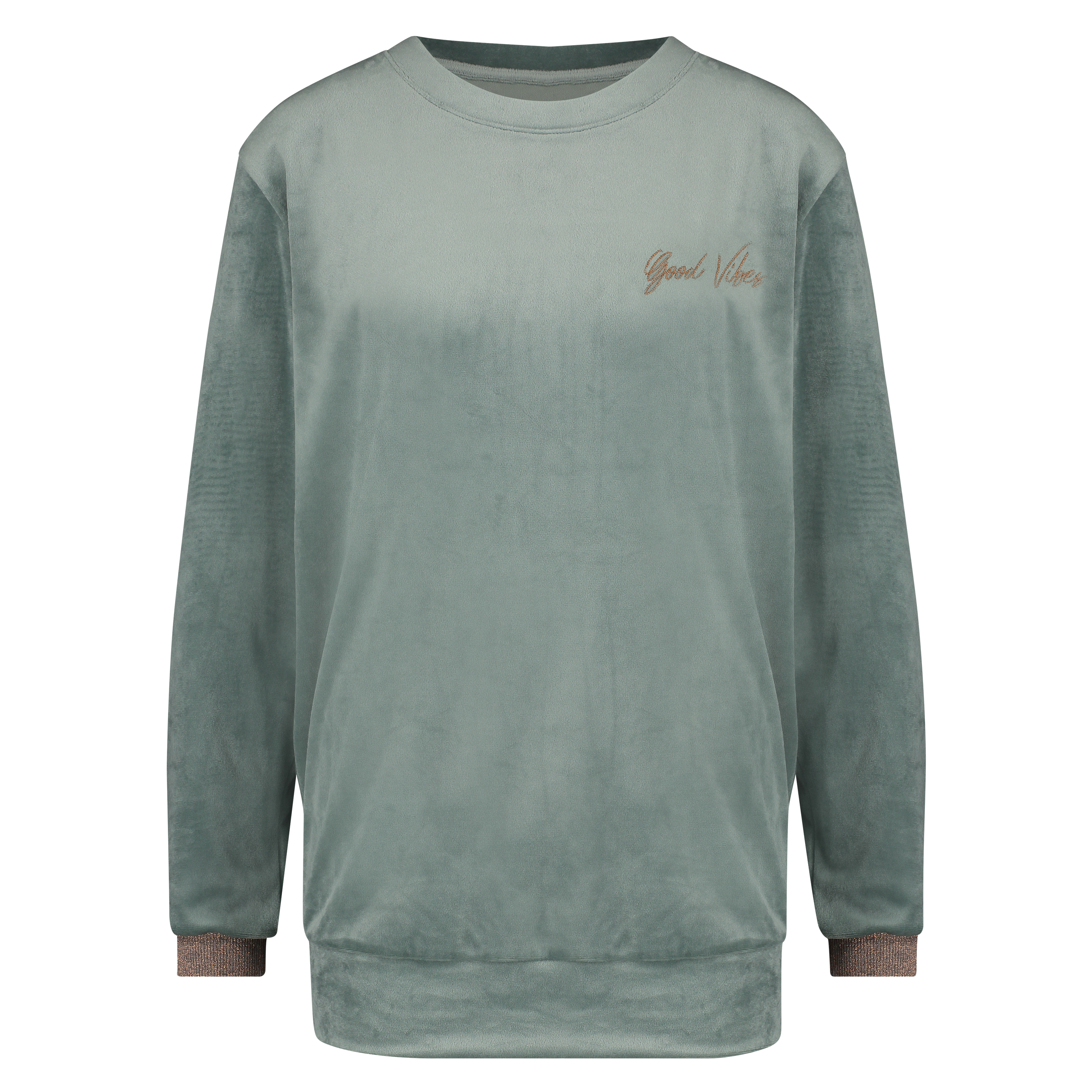 Top velour Lurex, Gr&oslash;n, main