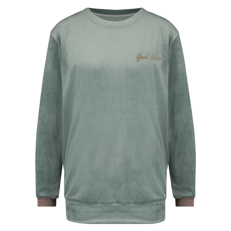 Top velour Lurex, Gr&oslash;n