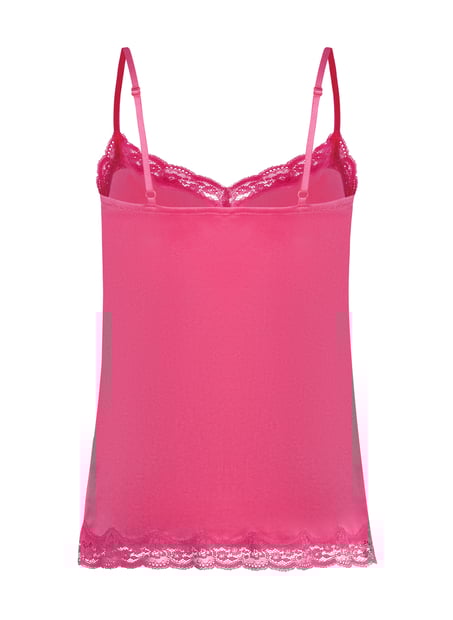 Cami top Velours Lace, Lyserød