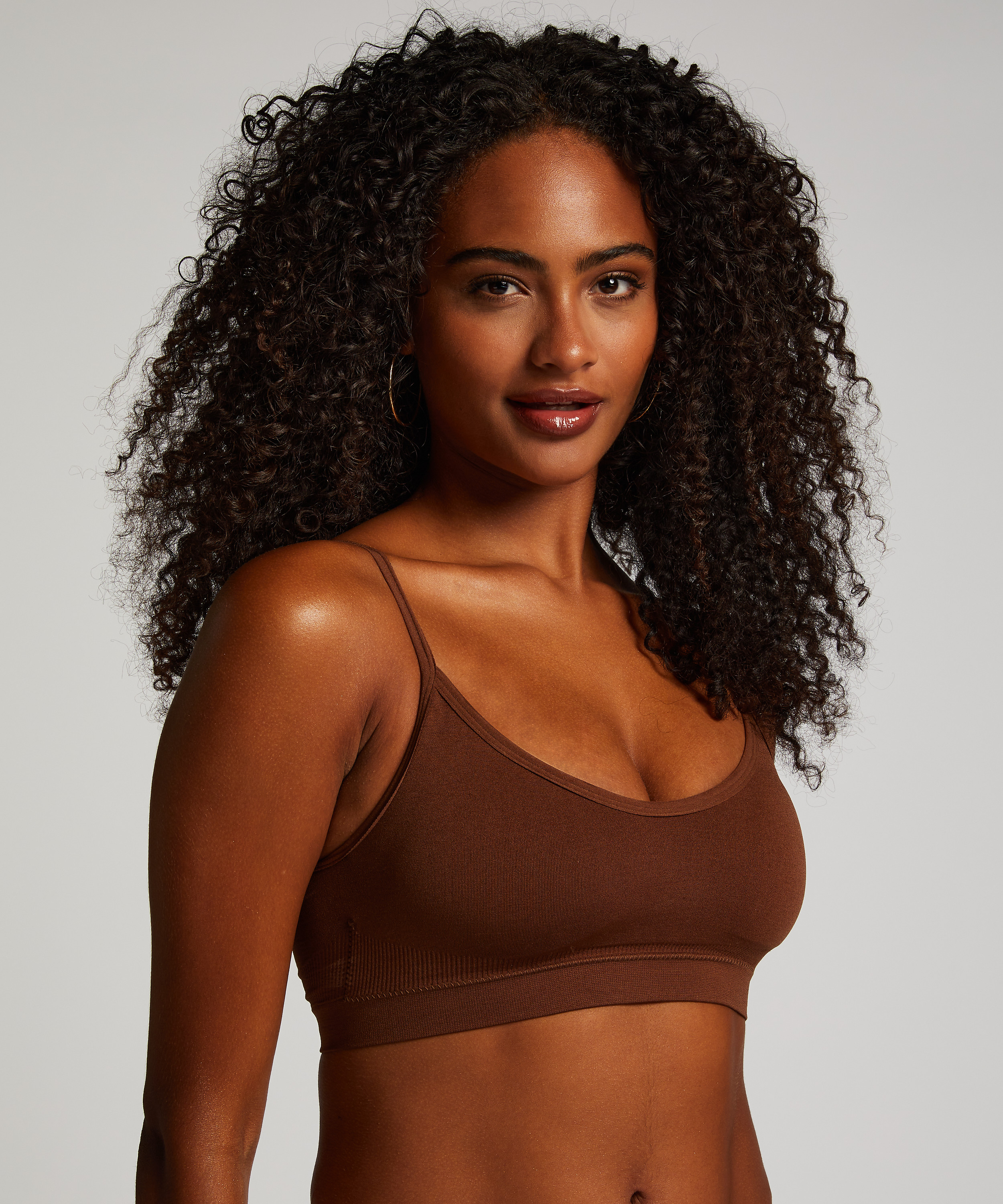 Strappy bralette, Rød, main