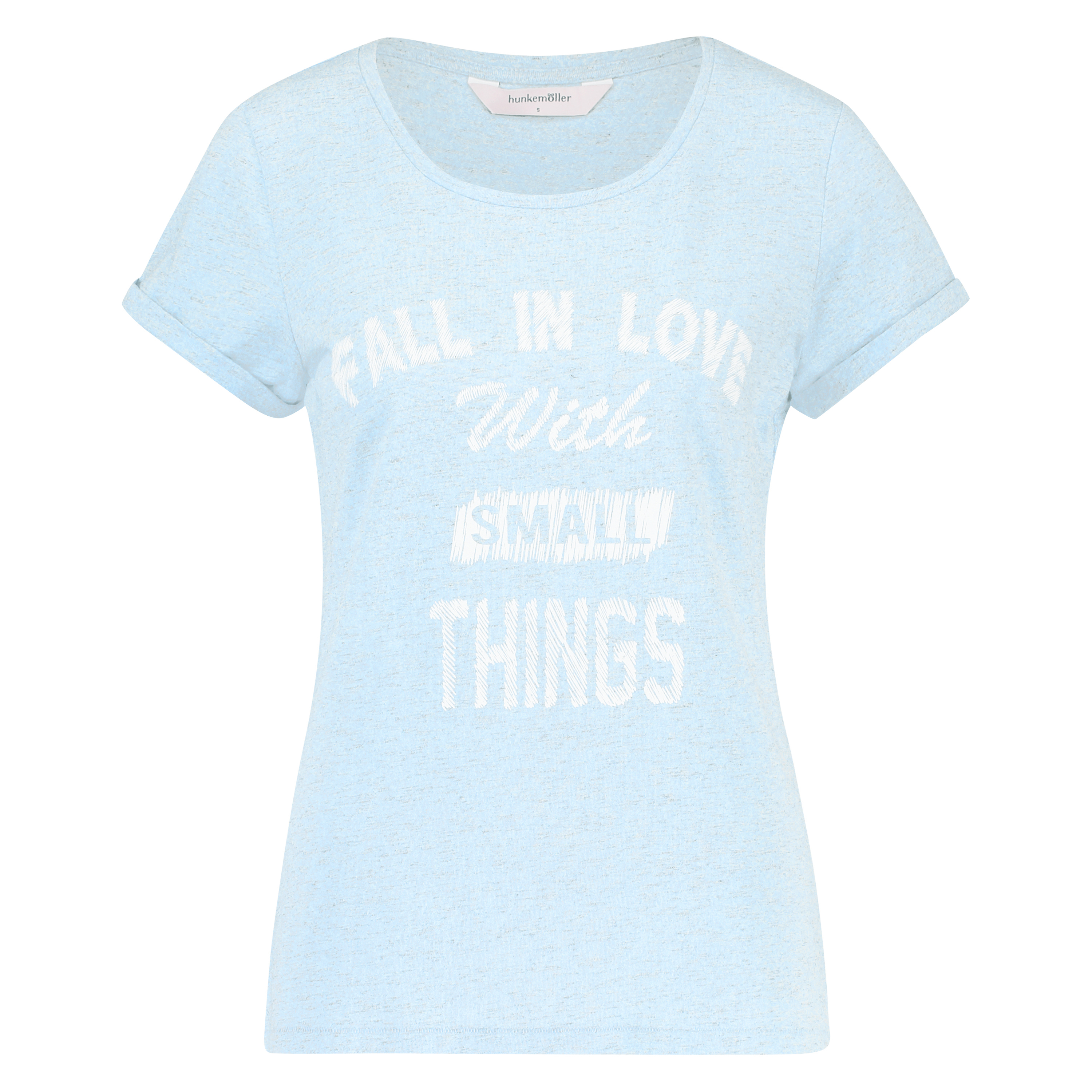 SS Chest Print top, Blå, main