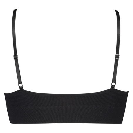 Sømløs bralette, Sort