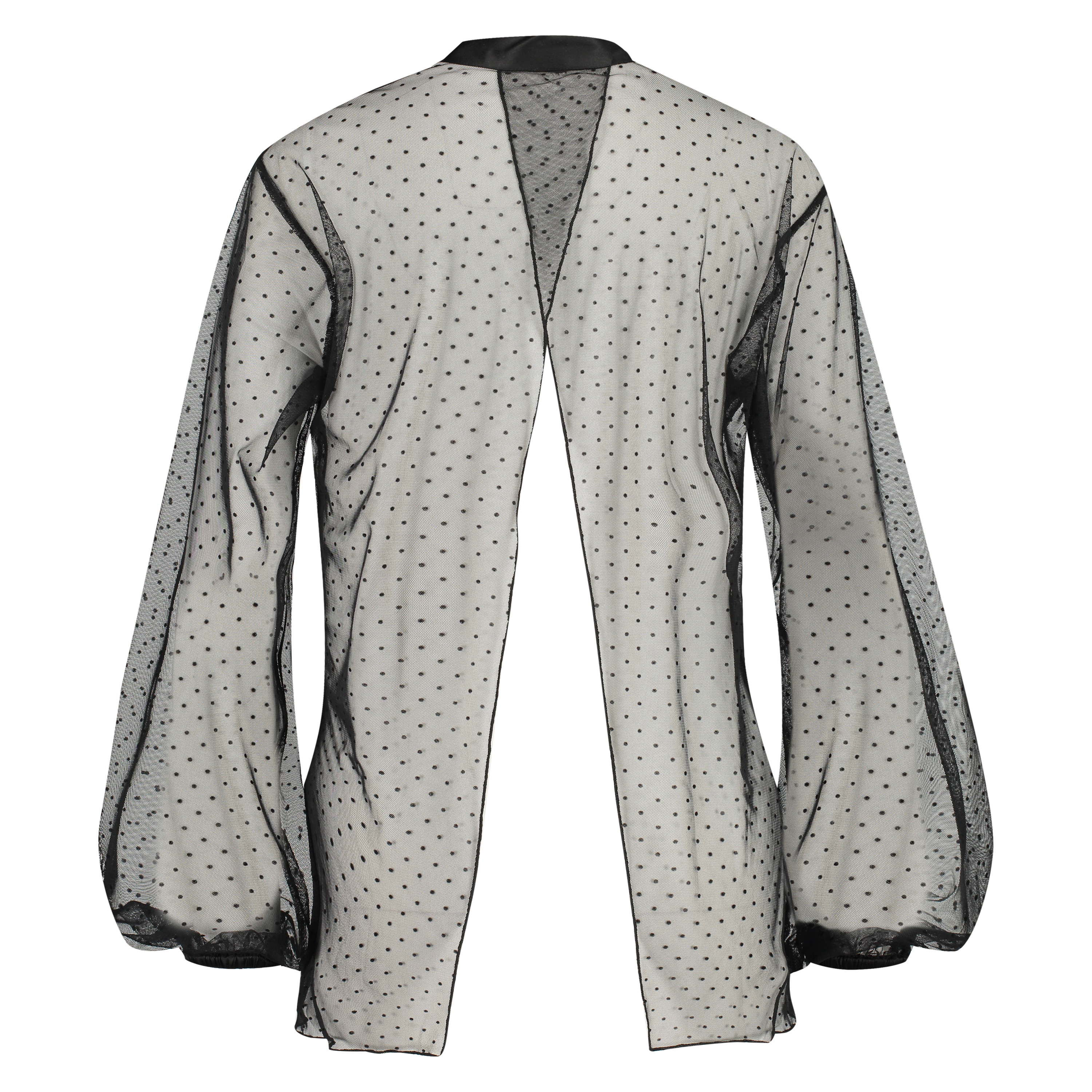 Tunika dot mesh, Sort, main