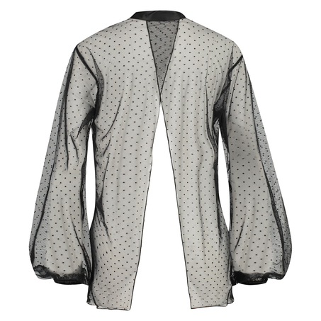 Tunika dot mesh, Sort