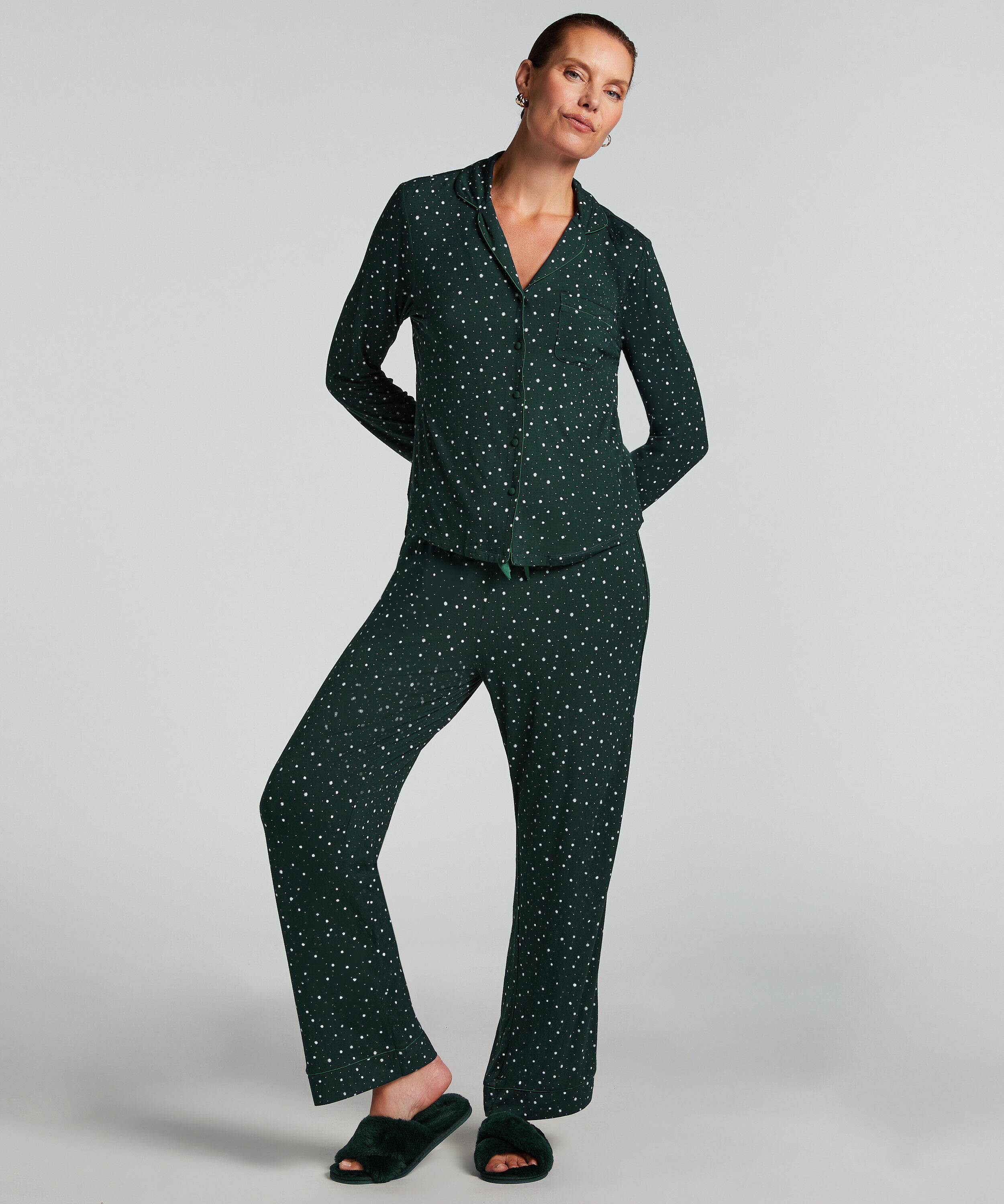 Pyjamasbukser Jersey, Grøn
