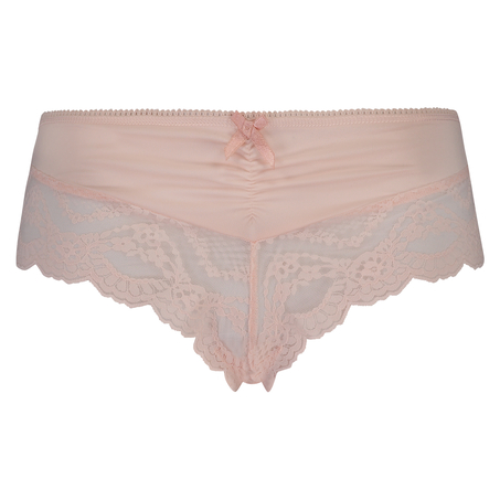 Ruched Lacey Micro Contrast brasiliansk trusse, pink