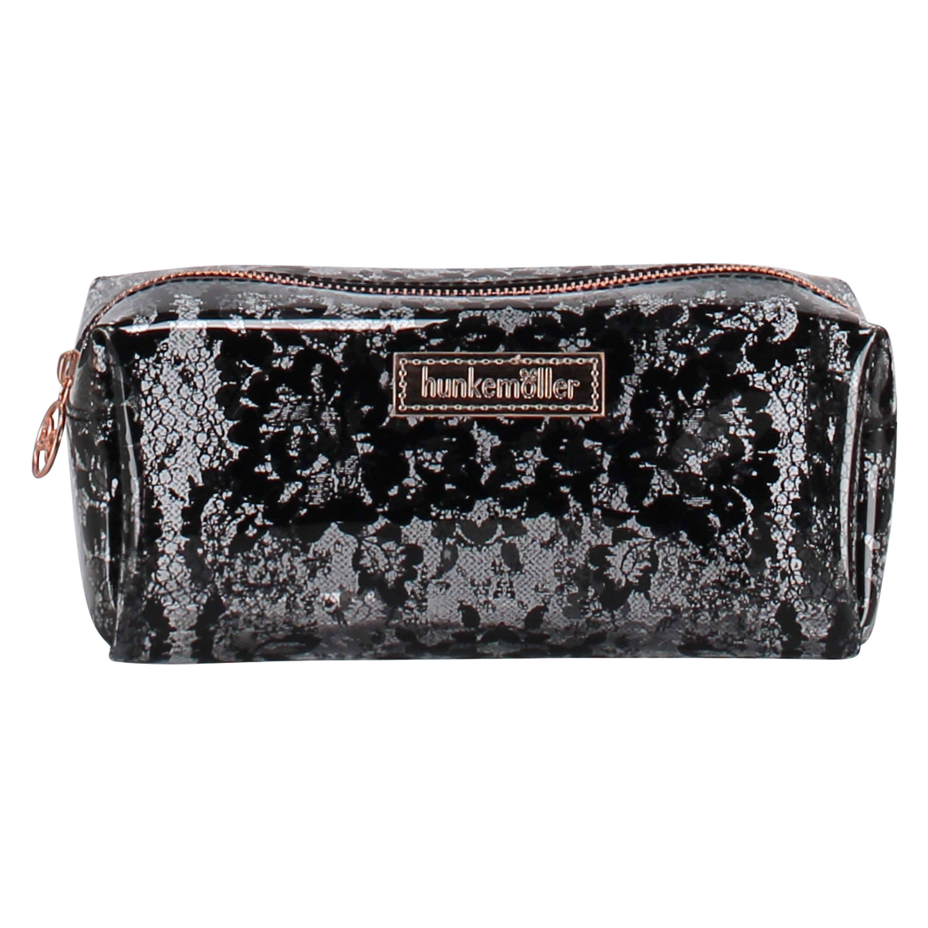 Makeuptaske Stripe af plast, pink, main