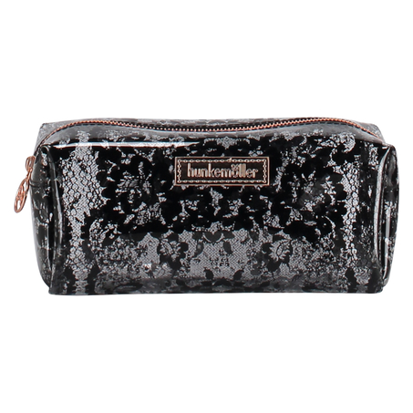 Makeuptaske Stripe af plast, pink