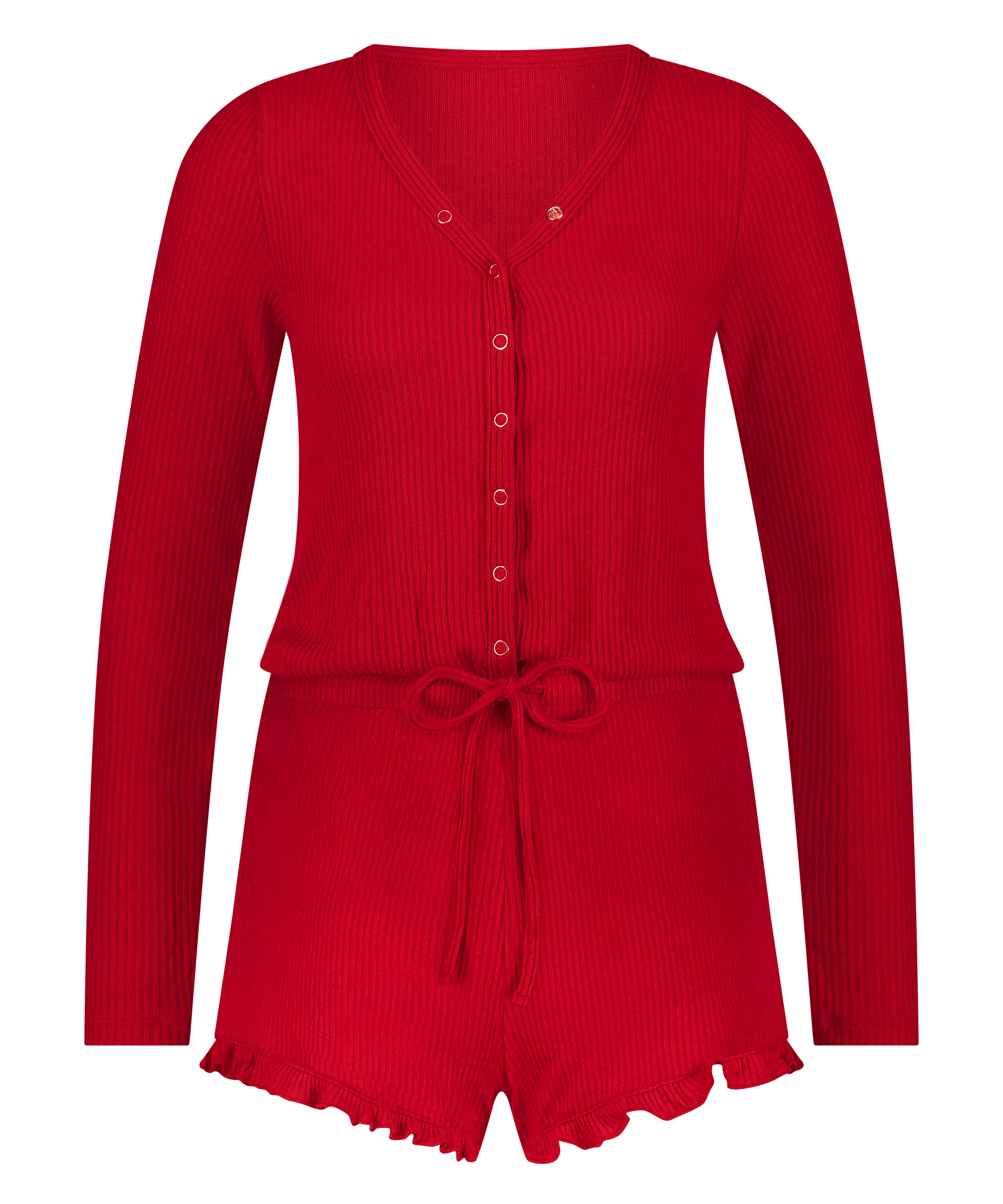 Børstet, kort onesie, Rød, main